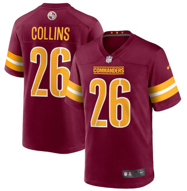 Men & Women & Youth Washington Commanders 26 Landon Collins 2022 Burgundy Game Stitched Jersey->washington commanders->NFL Jersey